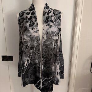 Elegant Cover Charge Lace & Bling Vest  S